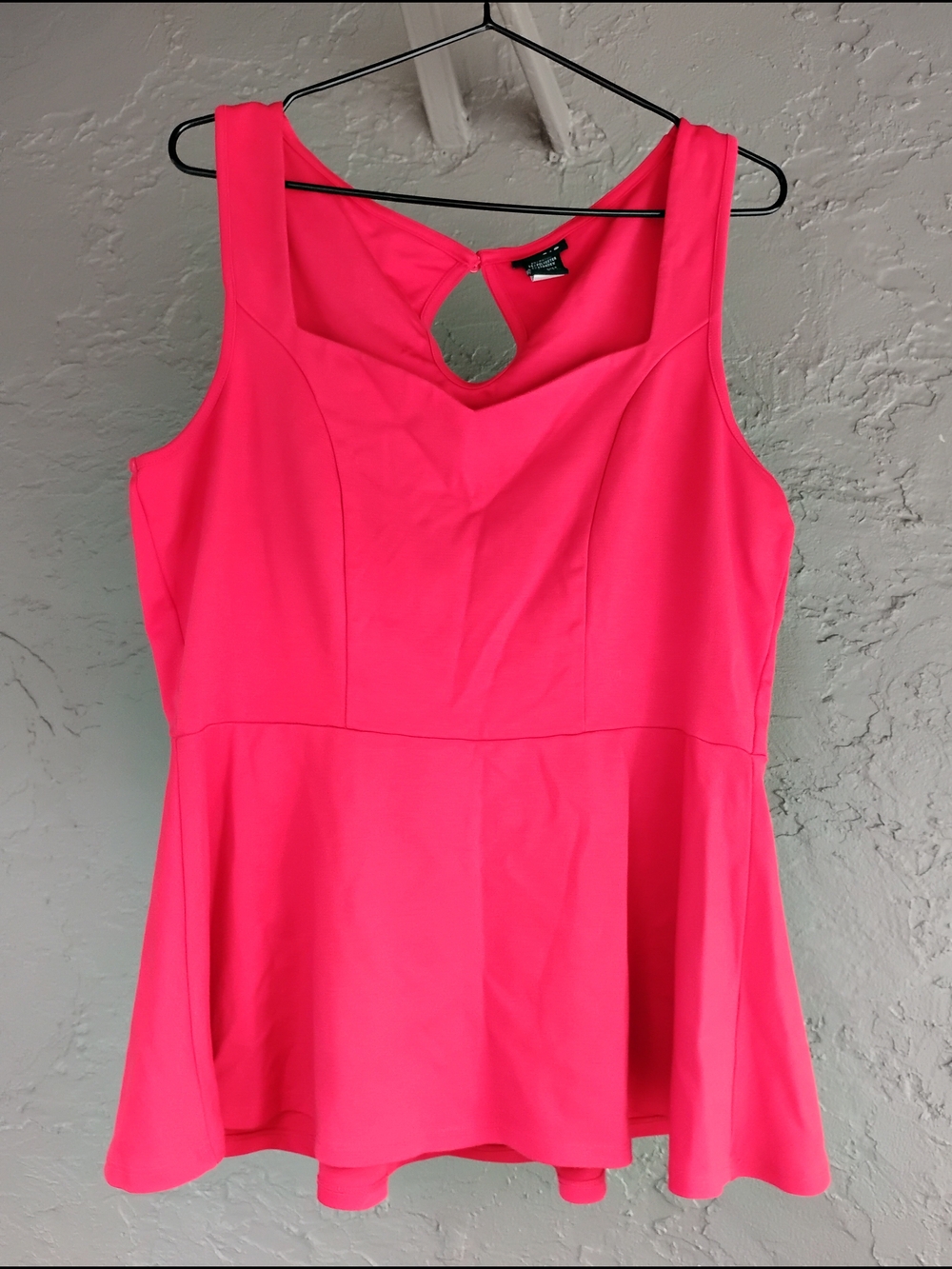 Torrid Red Sleeveless Peplum Top Size 0